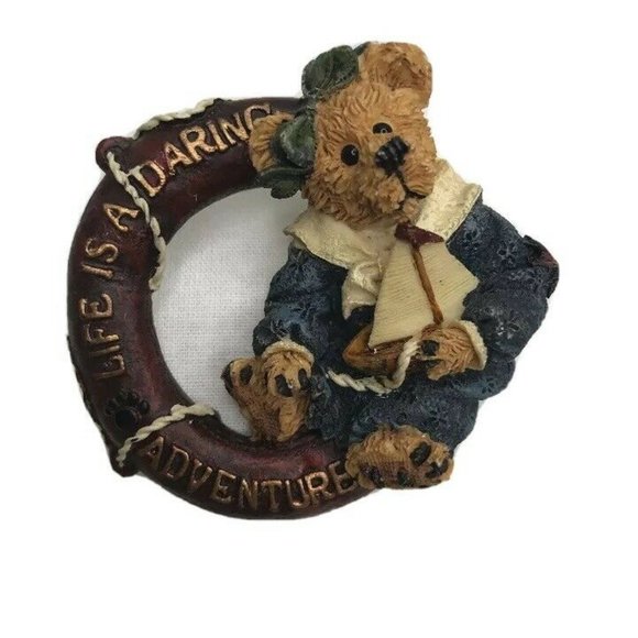 Boyds Bears Bearwear Vintage Pin Brooch Resin - Picture 1 of 7